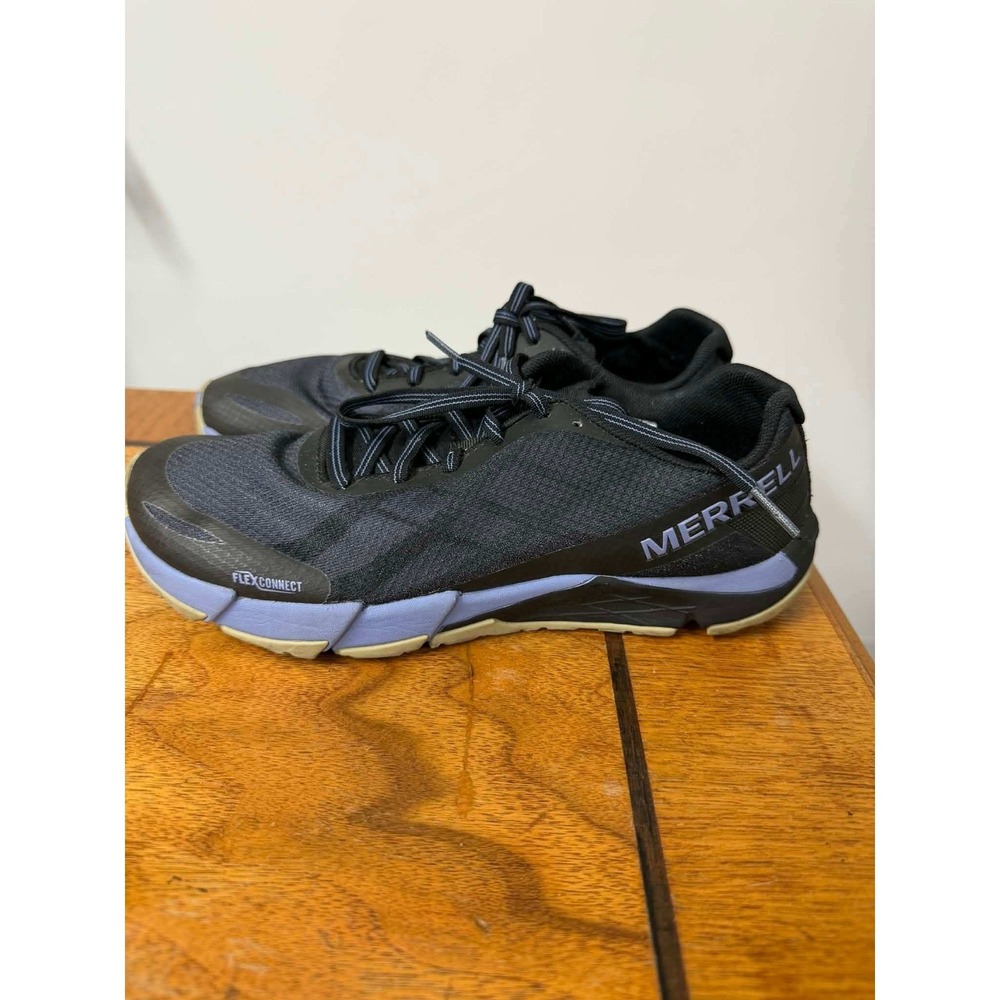 Merrell Bare Access Womens 6.5 Flex 2 Black Blue Trail Running Shoes J09652